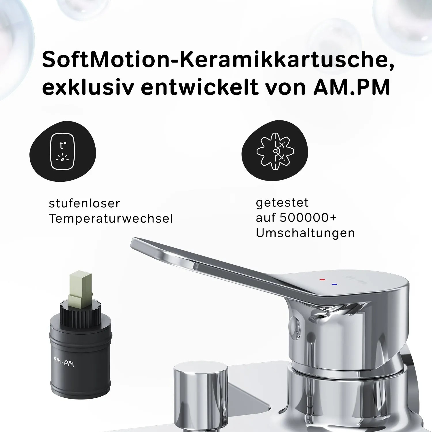 AM.PM Wannenarmatur X-Joy: Einhebelmischer mit Handbrause und Halterung, Chrom.