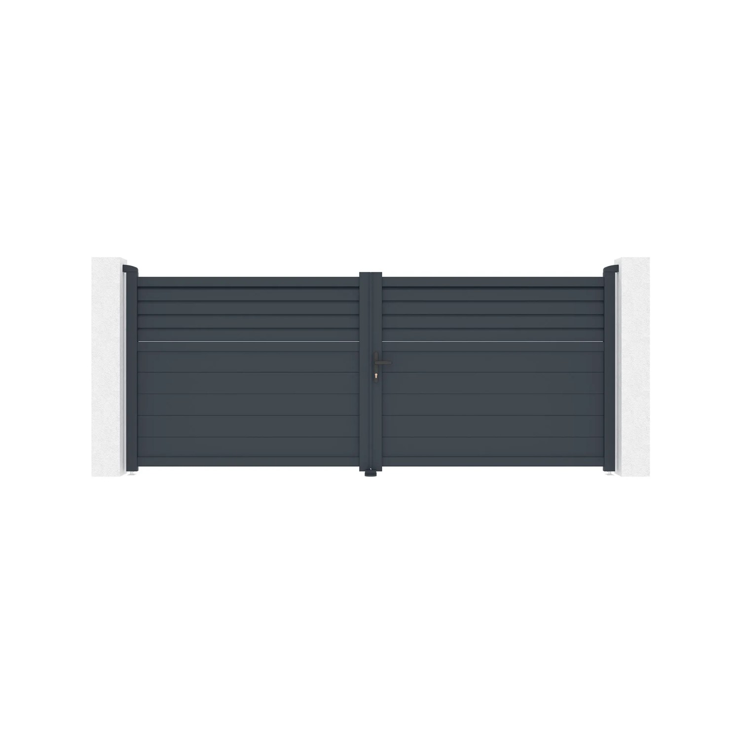 Casanoov Flügeltor Carpatia 350x140cm Graues Aluminium günstig online kaufen