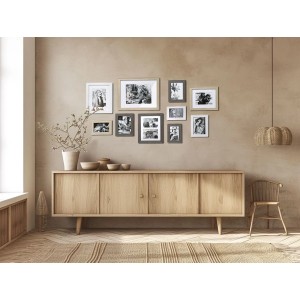 Kobolo Bilderrahmen Foto Set DUSKY 10 Stück Holz Verschiedene Größen