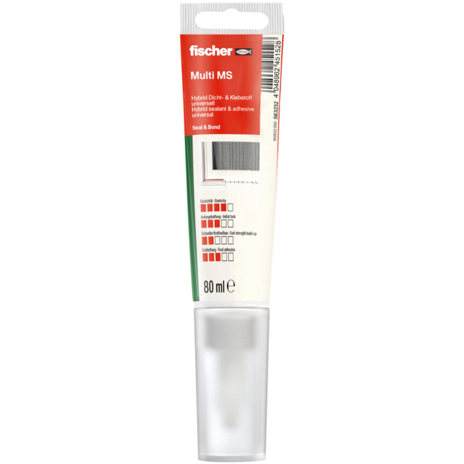 Fischer Bauklebstoff Multi MS White 80 ml Tube