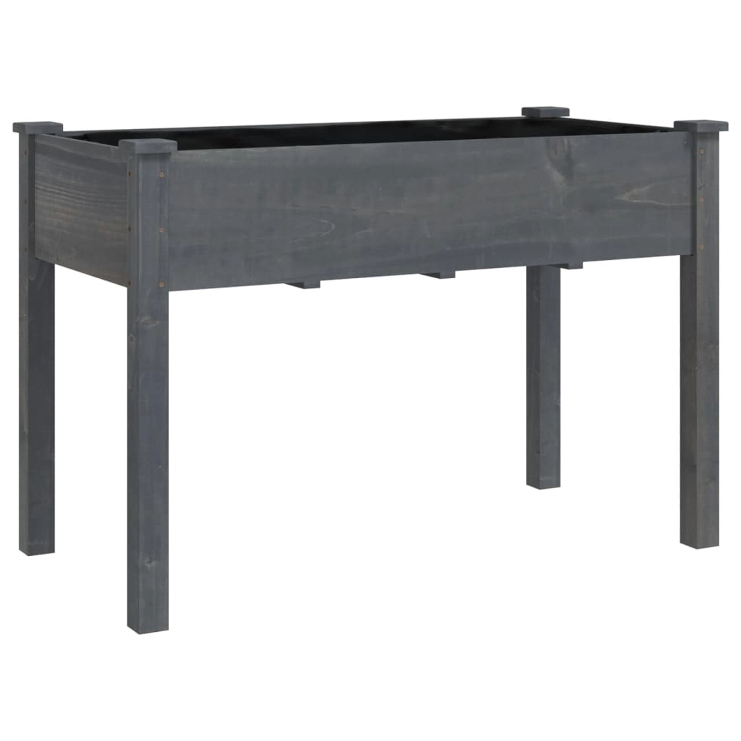 vidaXL Pflanzkübel mit Einsatz Grau 118x59x76 cm Massivholz Tanne 364235