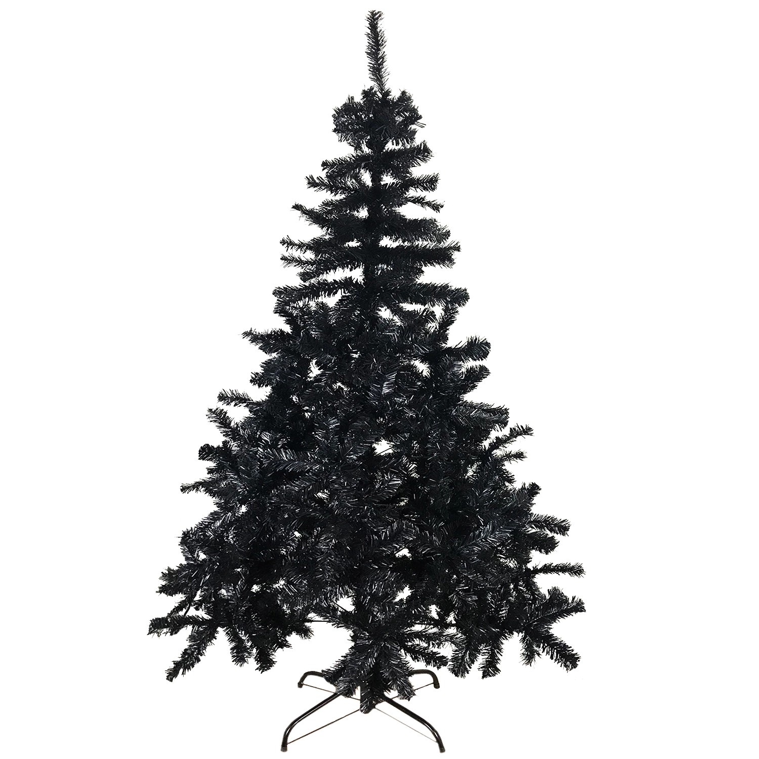 Mojawo Künstlicher Weihnachtsbaum 180 cm mit Metallständer Christbaum Schwarz
