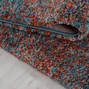 Nahaufnahme: Ayyildiz Hochflorteppich Enjoy 4500 Terrakotta, meliert, Ø 160 cm.