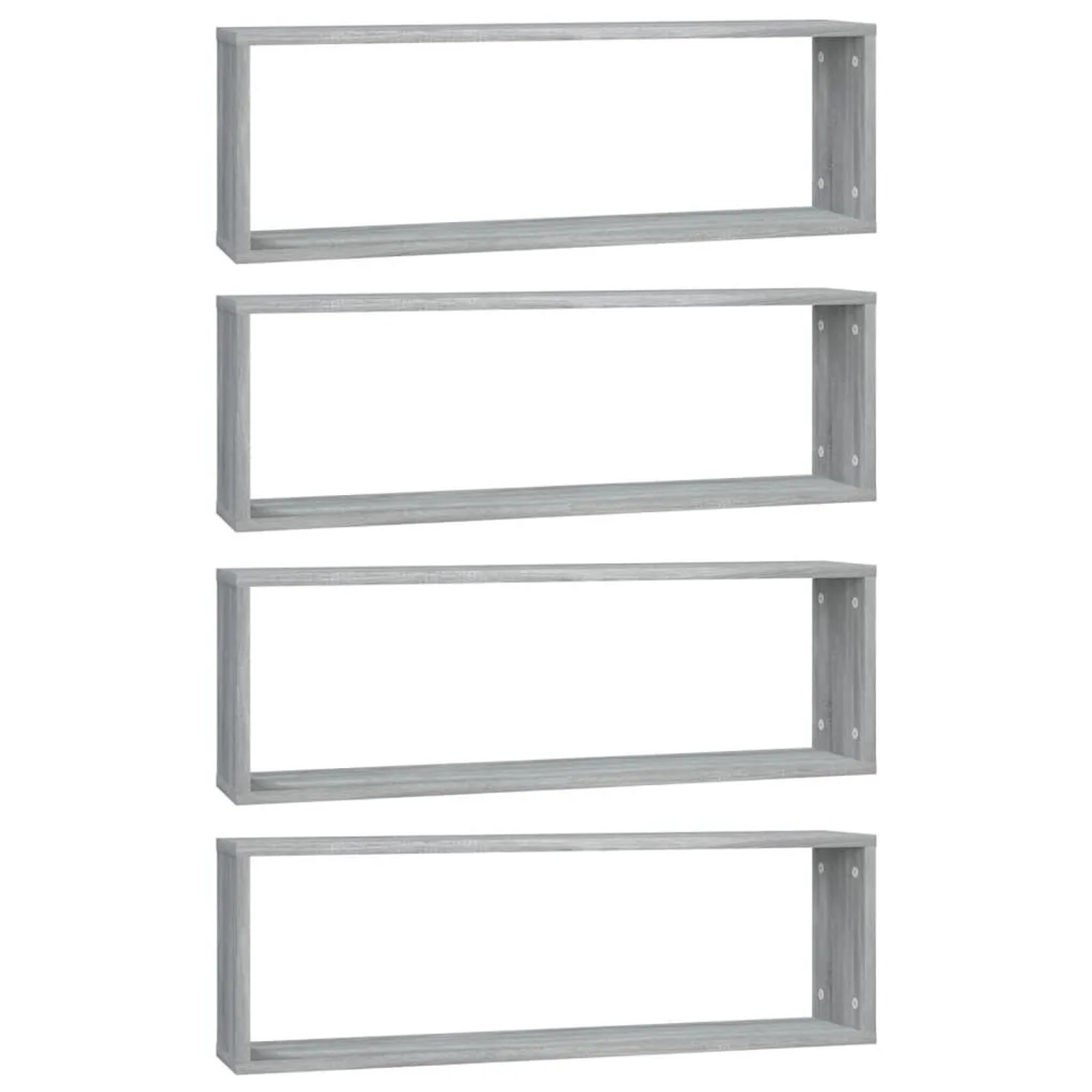 vidaXL Wandregale 4 Stk Grau Sonoma 80x15x26,5 cm Holzwerkstoff 815919