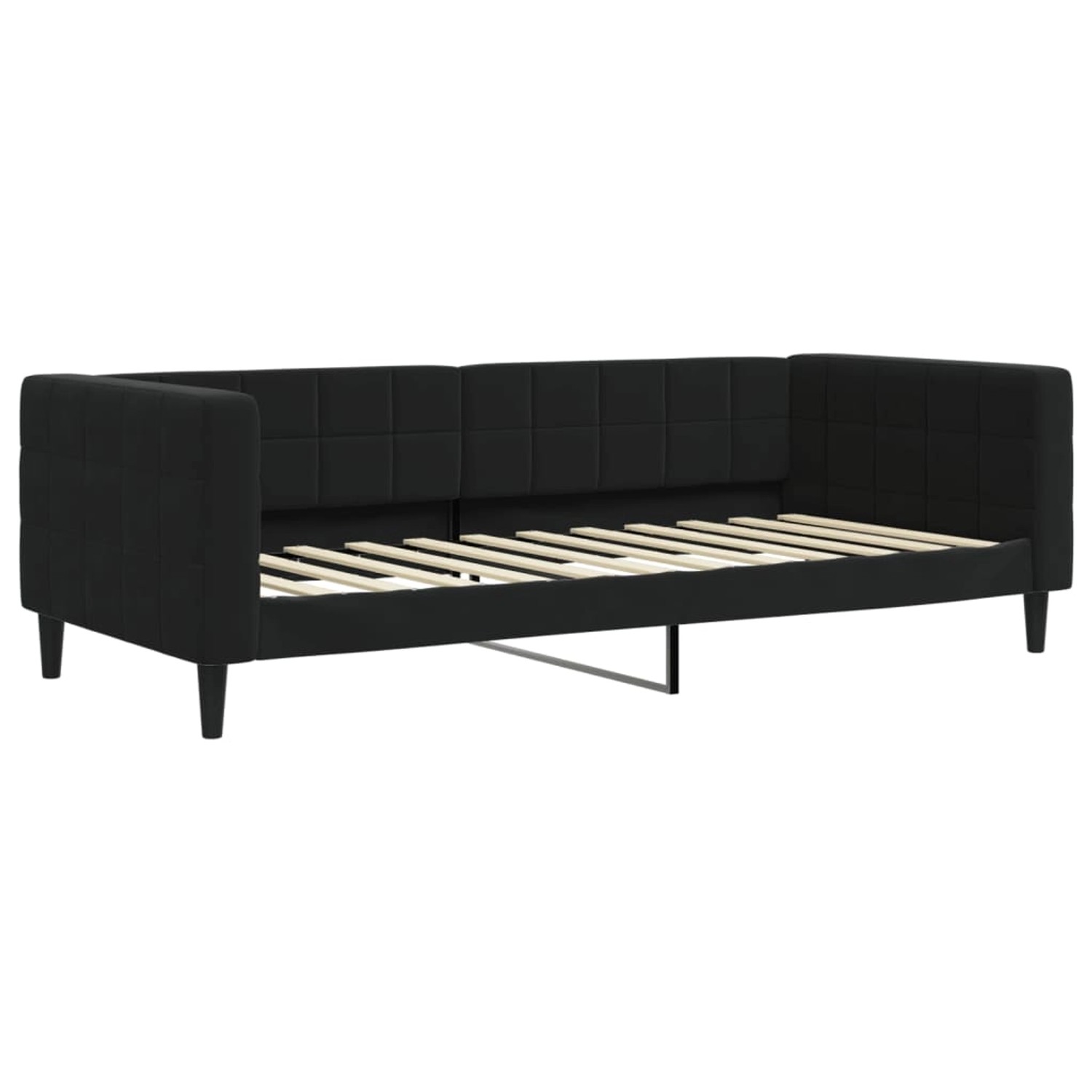 Thumbnail - vidaXL Tagesbett Schwarz 90x200 cm Samt1851825