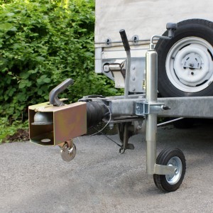 Las Kastensicherung für Anhängerkupplung, verzinkter Stahl mit Schloss.