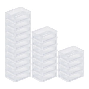 SparSet: Transparente Eurobehälter BasicLine, 20 Stück, 1,3 Liter, für Lagerung und Transport.