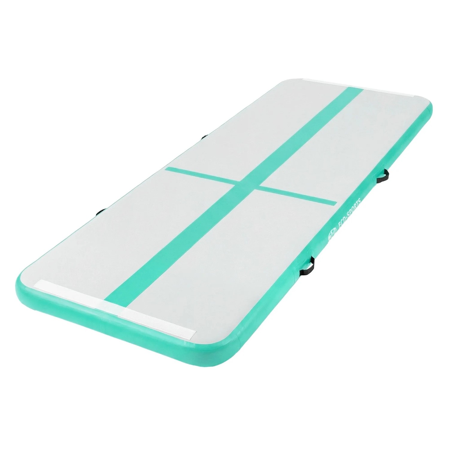 ECD Germany Aufblasbare Gymnastikmatte Airtrack 300x100x10cm Mint-Grün