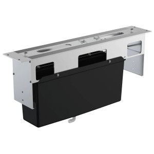 Grohe Wannenrandkombination: Unterbau für Fliesenbankmontage mit Auffangsystem und Ablauf.