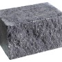 EHL Mauerstein Anzio-Light Halbstein, 25x18x15 cm, Basalt-Anthrazit für Mauern und Beeteinfassungen.
