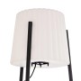 Lucande Jaimy Stehleuchte, schwarz, 1-flammig, E27, Tripod-Design. Innenleuchte mit weißem Lampenschirm.
