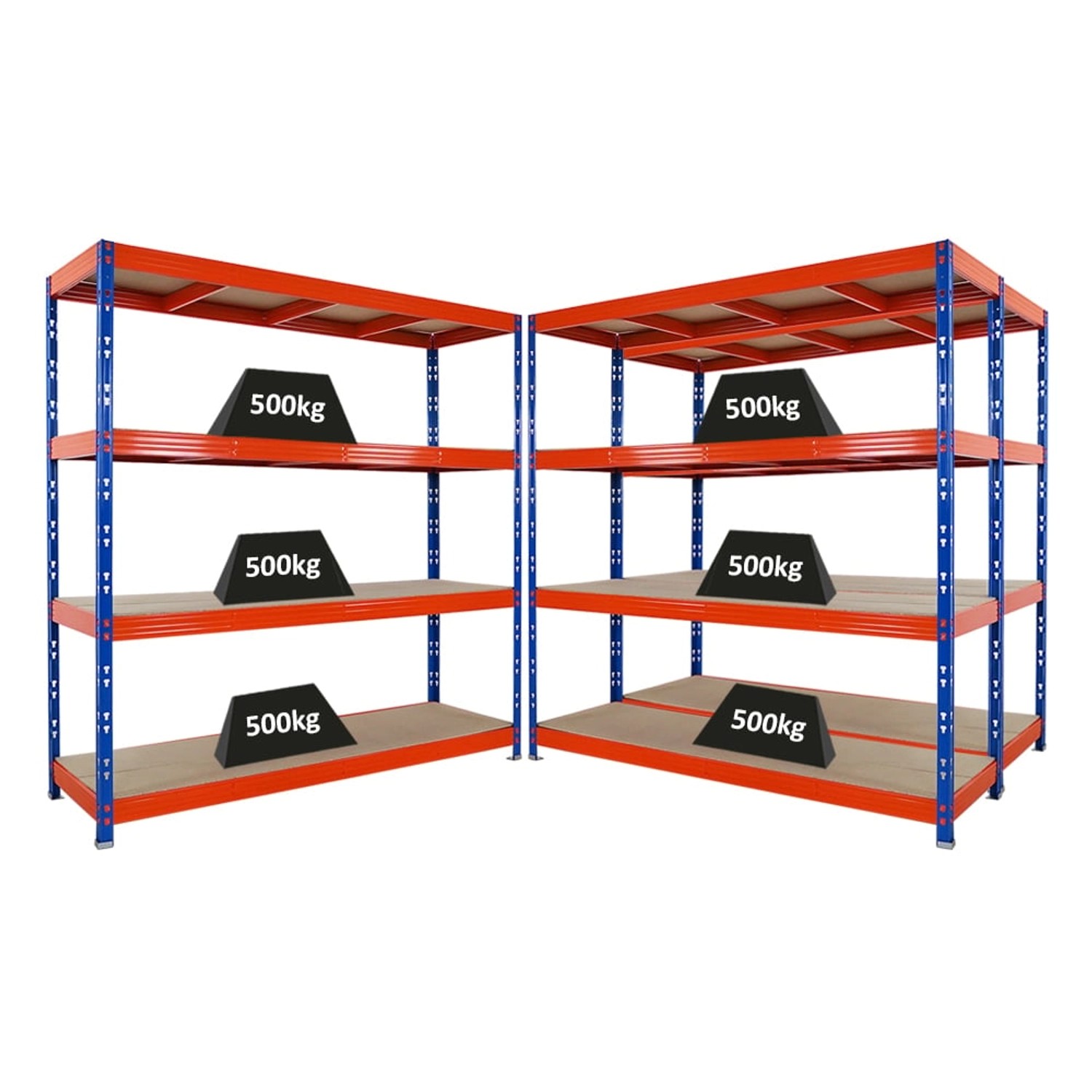 PROREGAL Mega Deal 3x Profi Schwerlastregal Rhino HxBxT 200x200x60cm 4 Span günstig online kaufen
