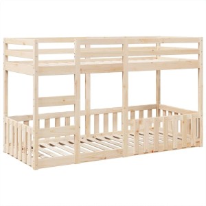 vidaXL Etagenbett 90x200 cm Massivholz Kiefer 3308589