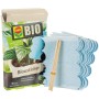 Compo Bio-Blausticker, 10 Stück, zur Schädlingsbekämpfung an Zierpflanzen. Leimfalle mit Holzstäben.