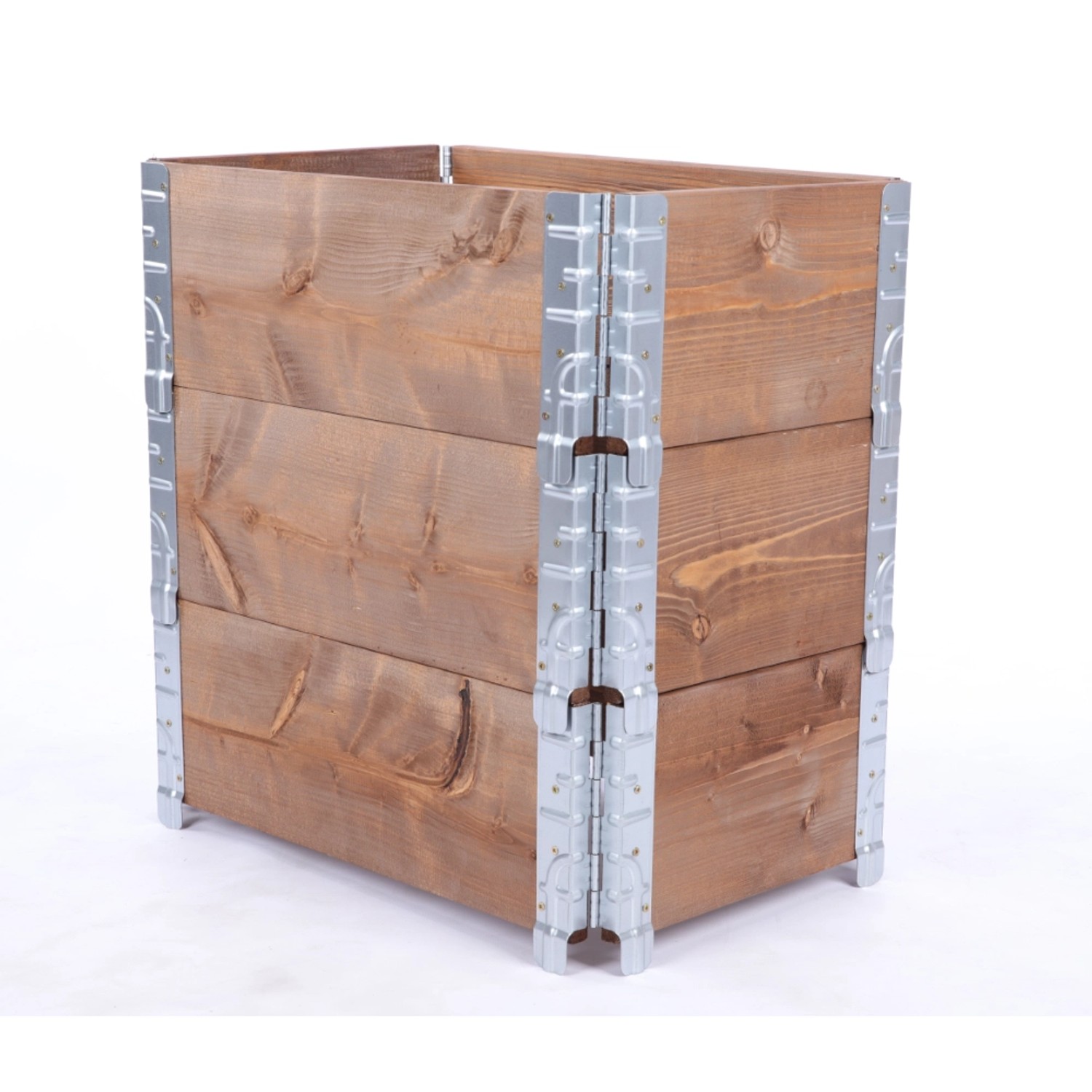 PROREGAL Hochbeetkisten GrowBox HxBxT 60x60x40cm 3 Ebenen Holz Braun günstig online kaufen