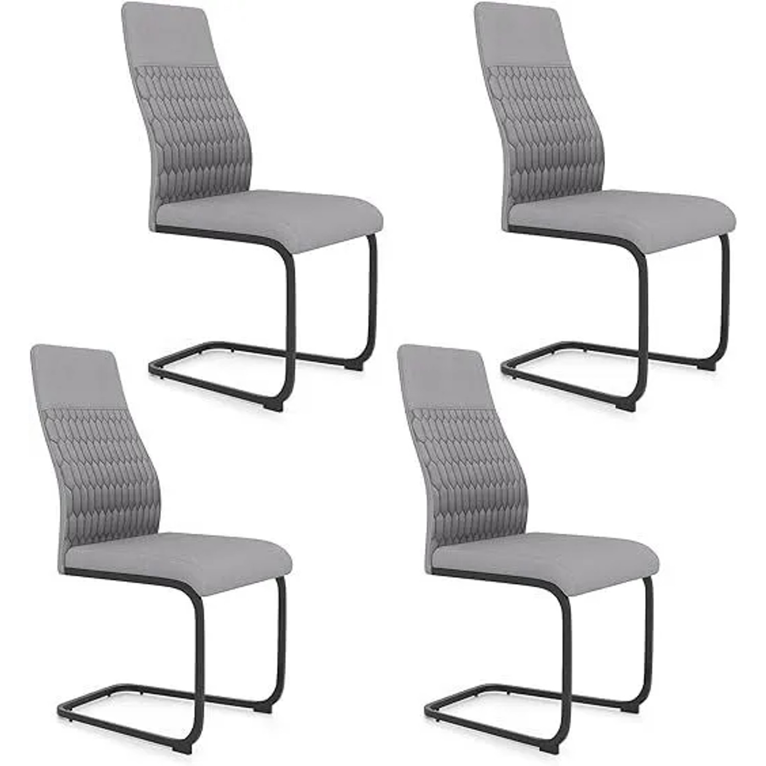 Costway Esszimmerstühle 4er Set Gepolsterter mit Hoher Rückenlehne günstig online kaufen