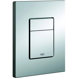 Grohe QuickFix Even WC-Drückerplatte in Chrom für 2-Mengen-Spülung.