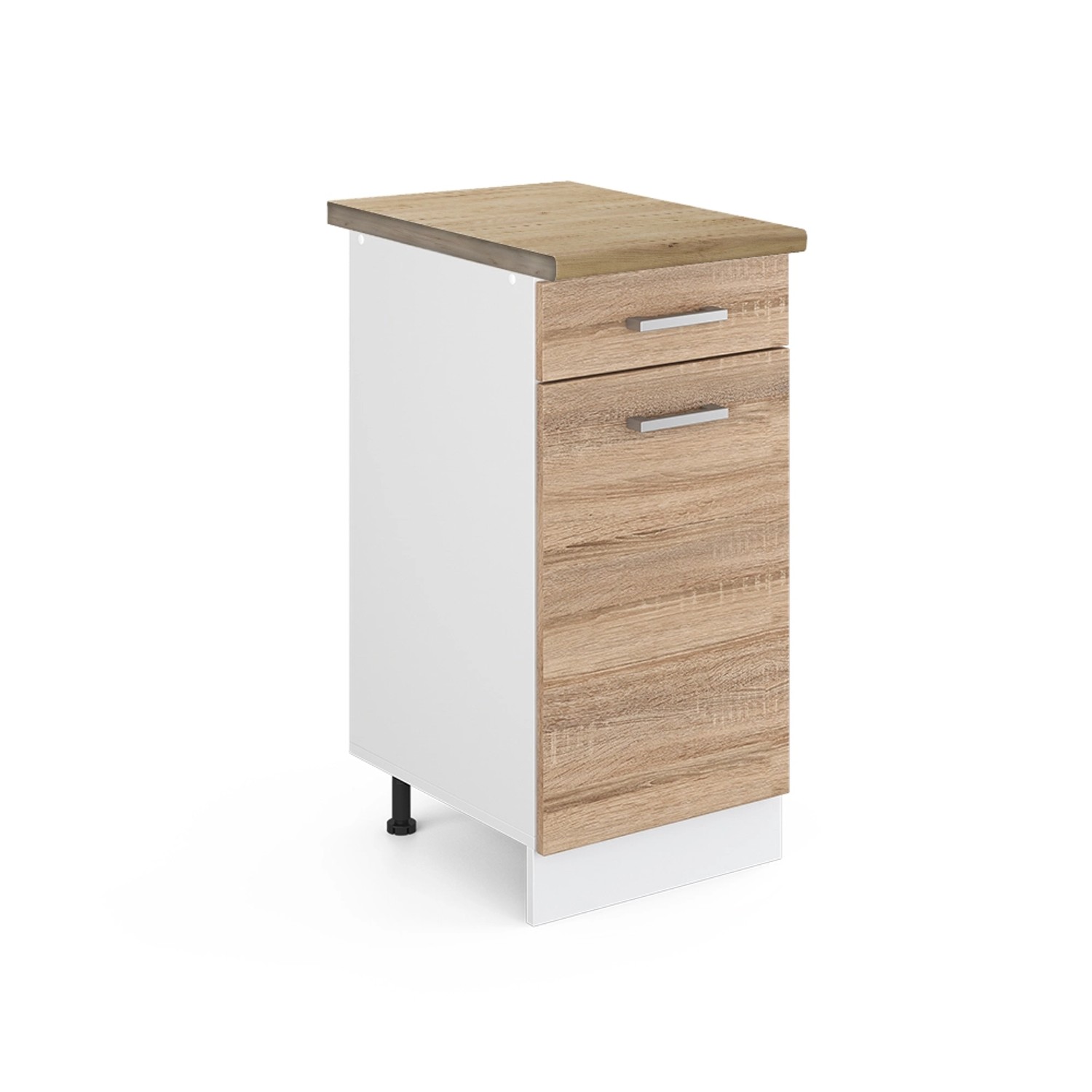 Thumbnail - Vicco Küchenunterschrank R-Line Schubladenschrank für die Küche Sonoma/Weiß 40 cm AP Eiche
