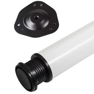 SOTECH 1 Stück Tischbein Höhe 870 mm Ø76 mm Ø80 mm Stahl mit Weißer Oberfläche