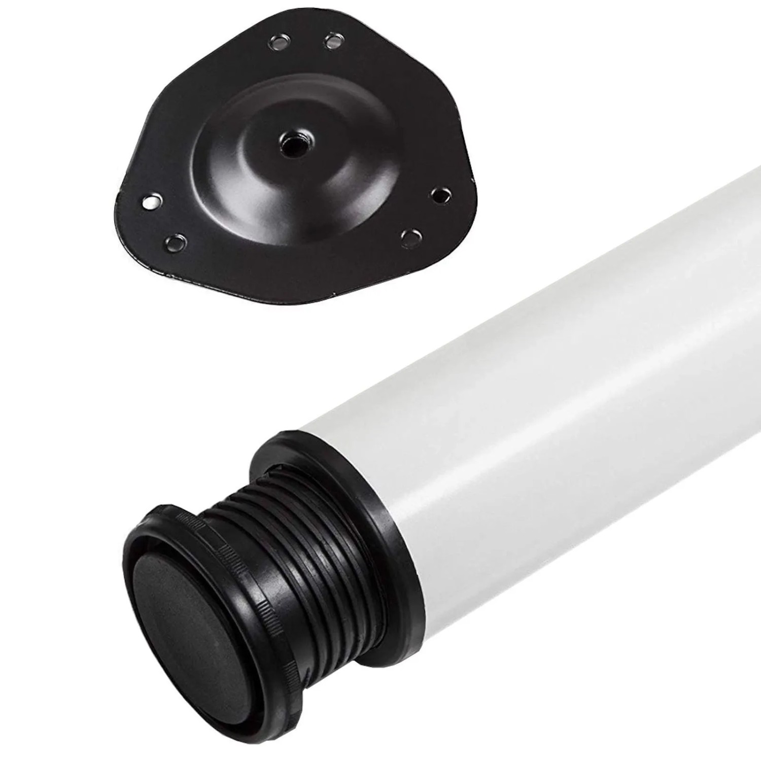 SOTECH 1 Stück Tischbein Höhe 870 mm Ø76 mm Ø80 mm Stahl mit Weißer Oberfläche