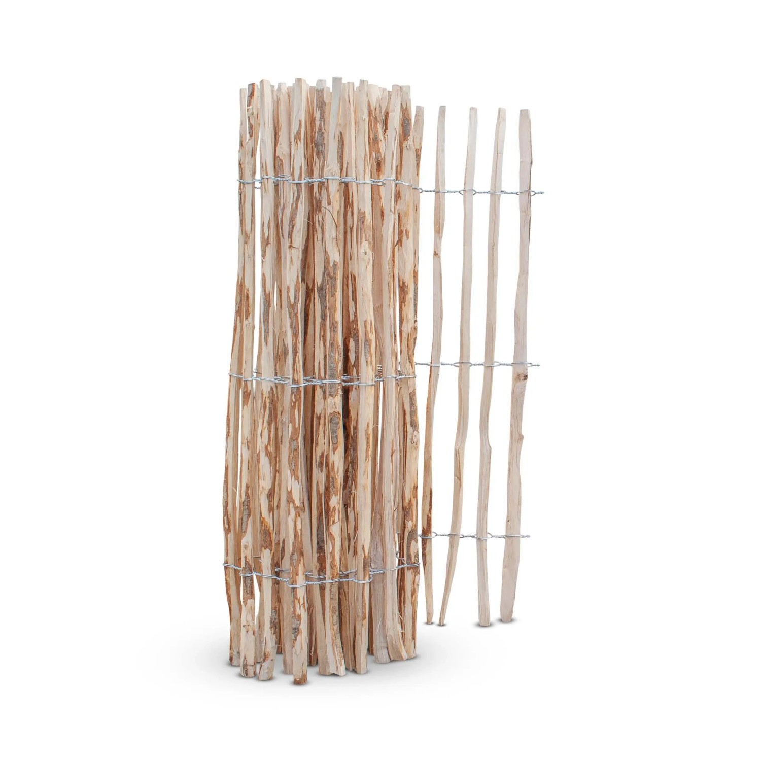 Stiltreu Staketenzaun Haselnuss 500 cm x 100 cm Lattenabstand 3-5 cm