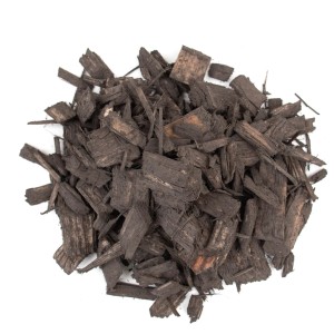 Nahaufnahme von Bevermann Holzdekor Grau, Dekormulch aus Nadelholz, 2 x 50 l.