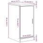 vidaXL Werkzeugschrank, betongrau, Kiefer Massivholz, 85cm hoch. Garagenschrank zur Aufbewahrung.