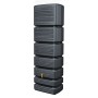 4rain Wandtank Slim Wood Decor 350 l, Graphite Grey, mit Auslaufhahn.