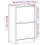 vidaXL Schuhschrank Sonoma-Eiche 60x34x96,5 cm Holzwerkstoff 839947_9