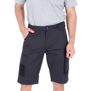 Eliworx Workwear Shorts in Grau mit praktischen Taschen, D-Ring. Robuste Arbeitskleidung für Herren.