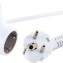 Schwaiger Y-Verteiler mit 3 Schuko-Steckdosen, 2 USB-Anschlüssen und 1,4 m Kabel.