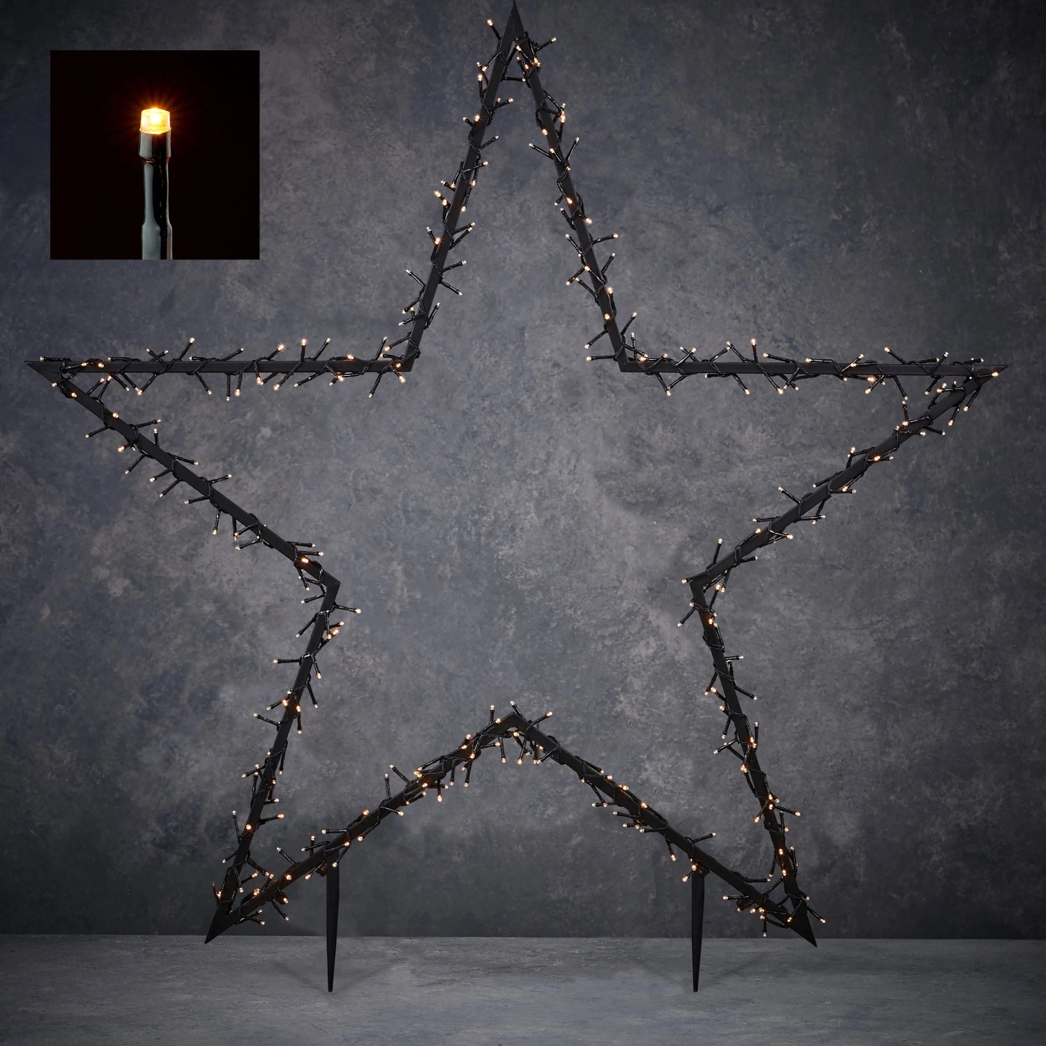 Luca Lighting Garden d'Light Gartenstecker Stern 350 LED L121 x H135 cm