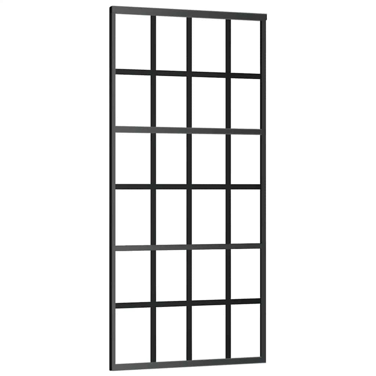 vidaXL Schiebetür ESG-Glas und Aluminium 90x205 cm Schwarz 151021