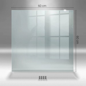 Tulup Küchenrückwand Glas Transparent Küchenrückwand Glas Klar 60x60 cm Küchen Spritzschutz aus Glas Klar