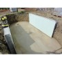 Bau eines Summer Fun Stahlwand Pool FERRARA Oval, 525x320x120 cm, im Garten. Vorbereitung des Untergrunds.