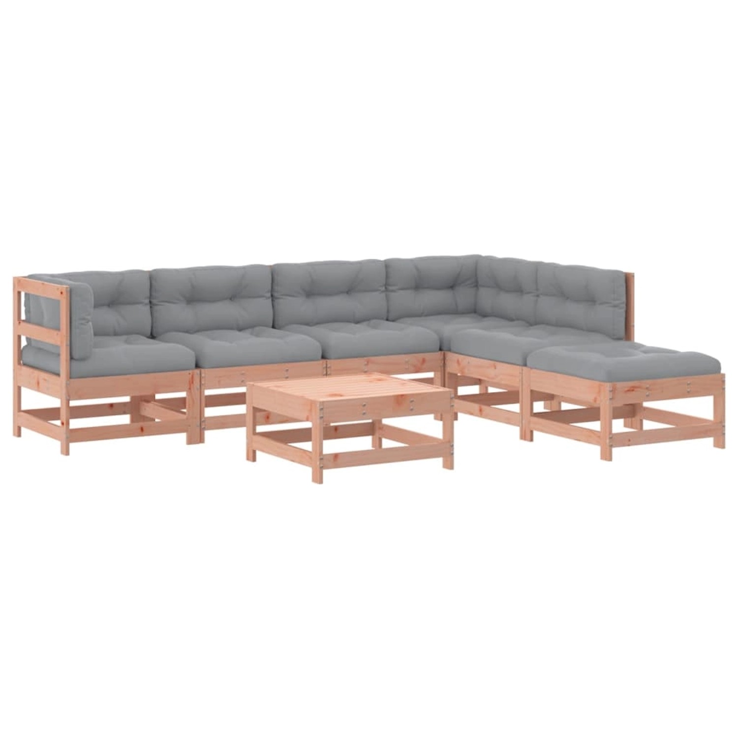 vidaXL 7-Tlg Garten-Lounge-Set mit Kissen Massivholz Douglasie 3185967 günstig online kaufen