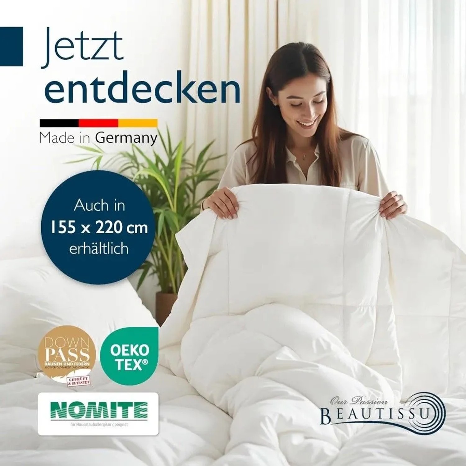 Beautissu BeauNuit DA Daunen Bettdecke 135x200cm Weiß_3
