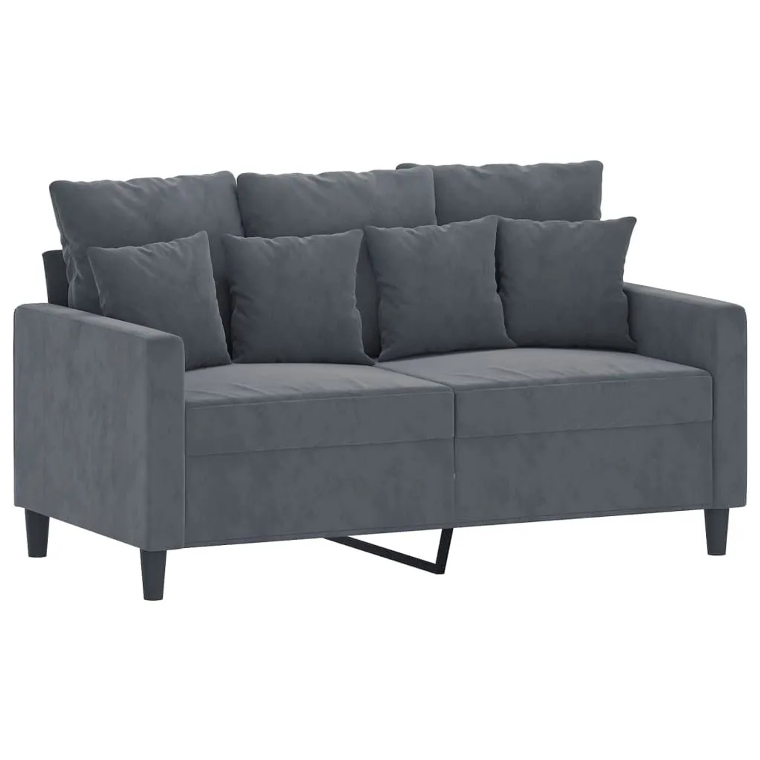 vidaXL 2-Sitzer-Sofa Dunkelgrau 120 cm Samt 359294 günstig online kaufen