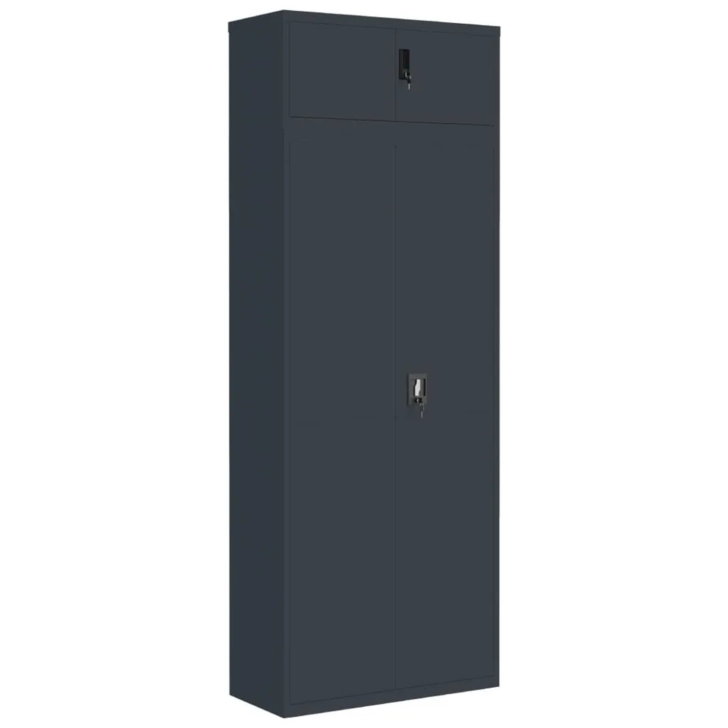 vidaXL Aktenschrank Anthrazit 90x40x240 cm Stahl 3188333