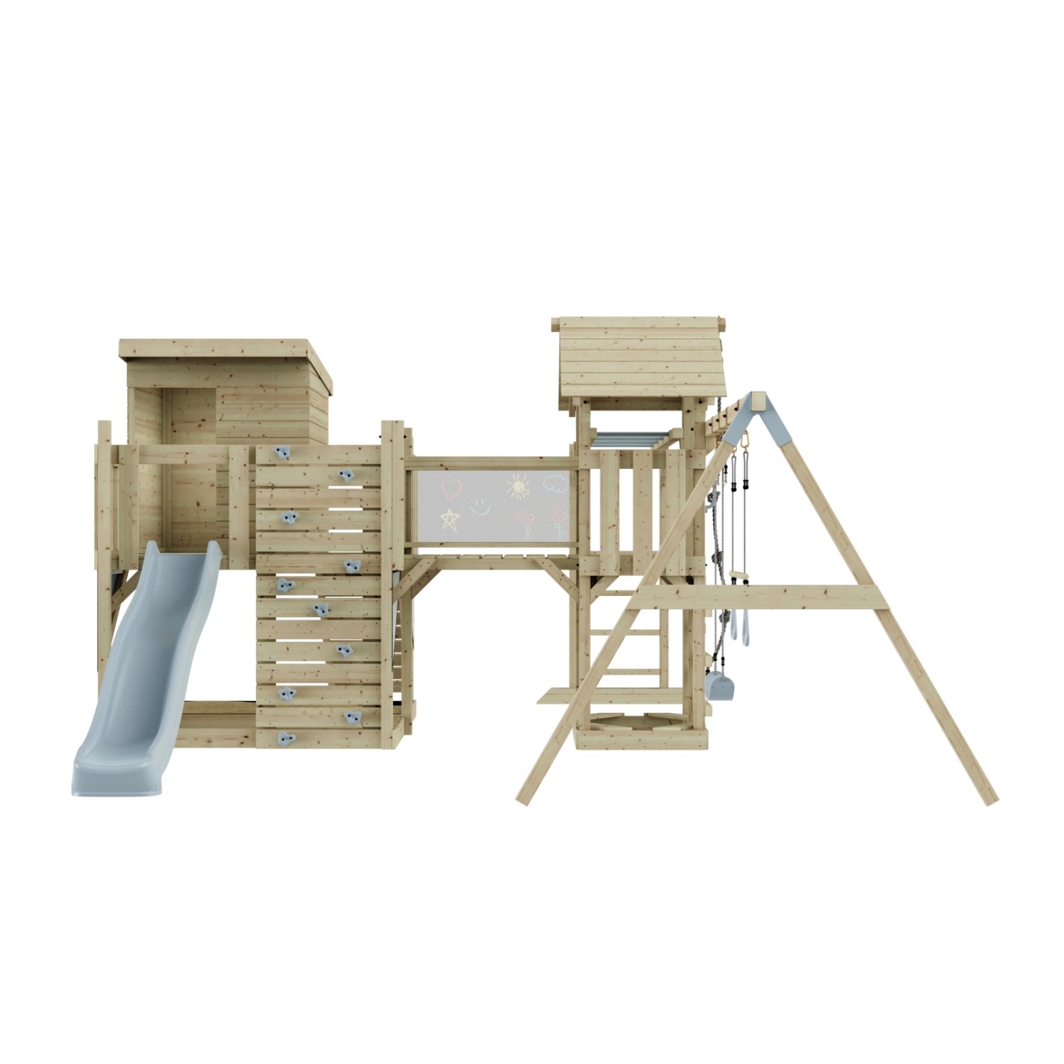 OutdoorToys Spielturm Malou mit Trapezschaukel Eisblau günstig online kaufen