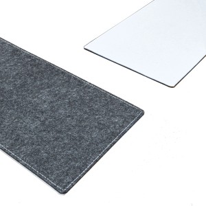 DuneDesign 2er Set Bierbank Polster Filz, anthrazit/weiß, 220x25cm, Sitzkissen für Bierzeltgarnitur.