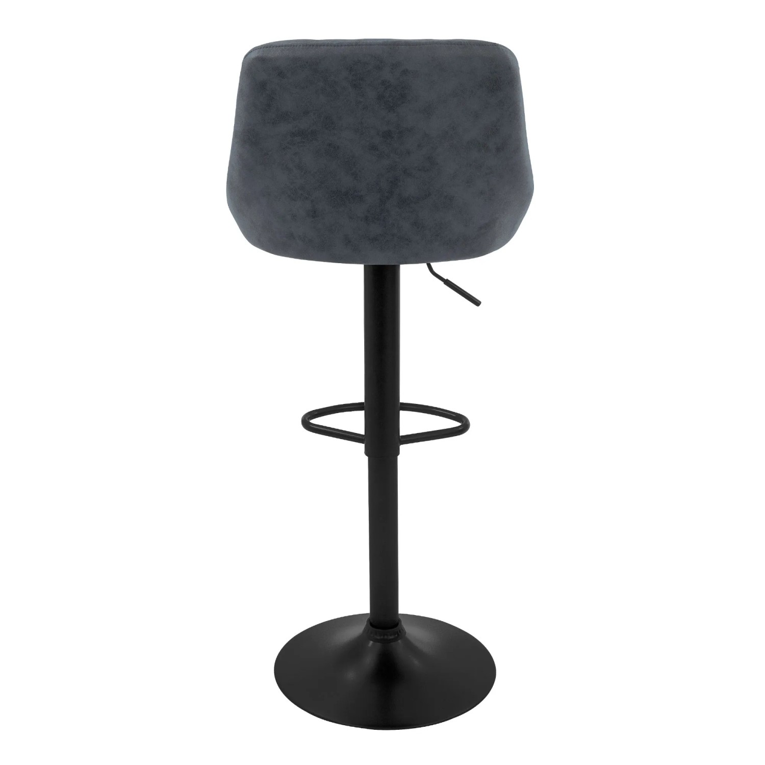 ML-Design Barhocker 4er Set, anthrazitfarbener Kunstleder Barstuhl mit Fußstütze und schwarzem Gestell.