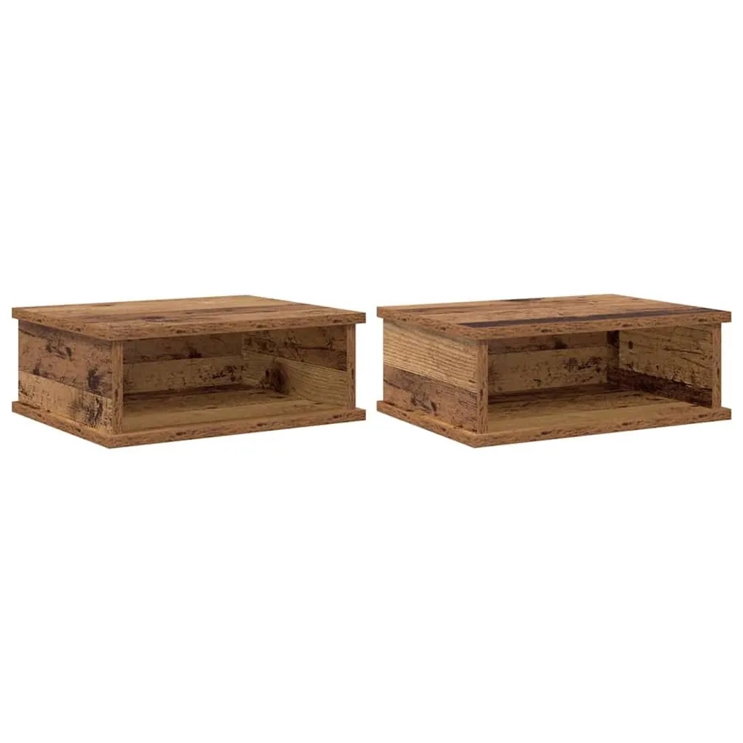 vidaXL Nachttisch 2 Stk Altholz 40 x 31 x 15 cm Holzwerkstoff 891117 günstig online kaufen