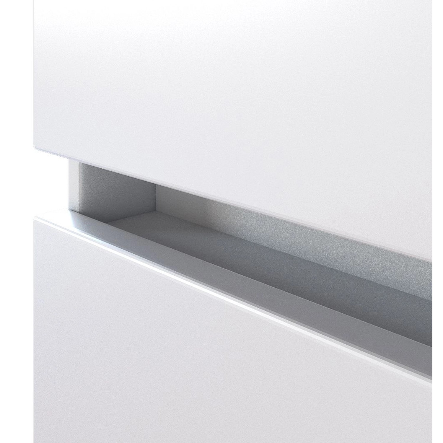 Detailaufnahme: Held Möbel Verona Einzelwaschtisch, 60 cm, graue Schubladen mit Softclose.