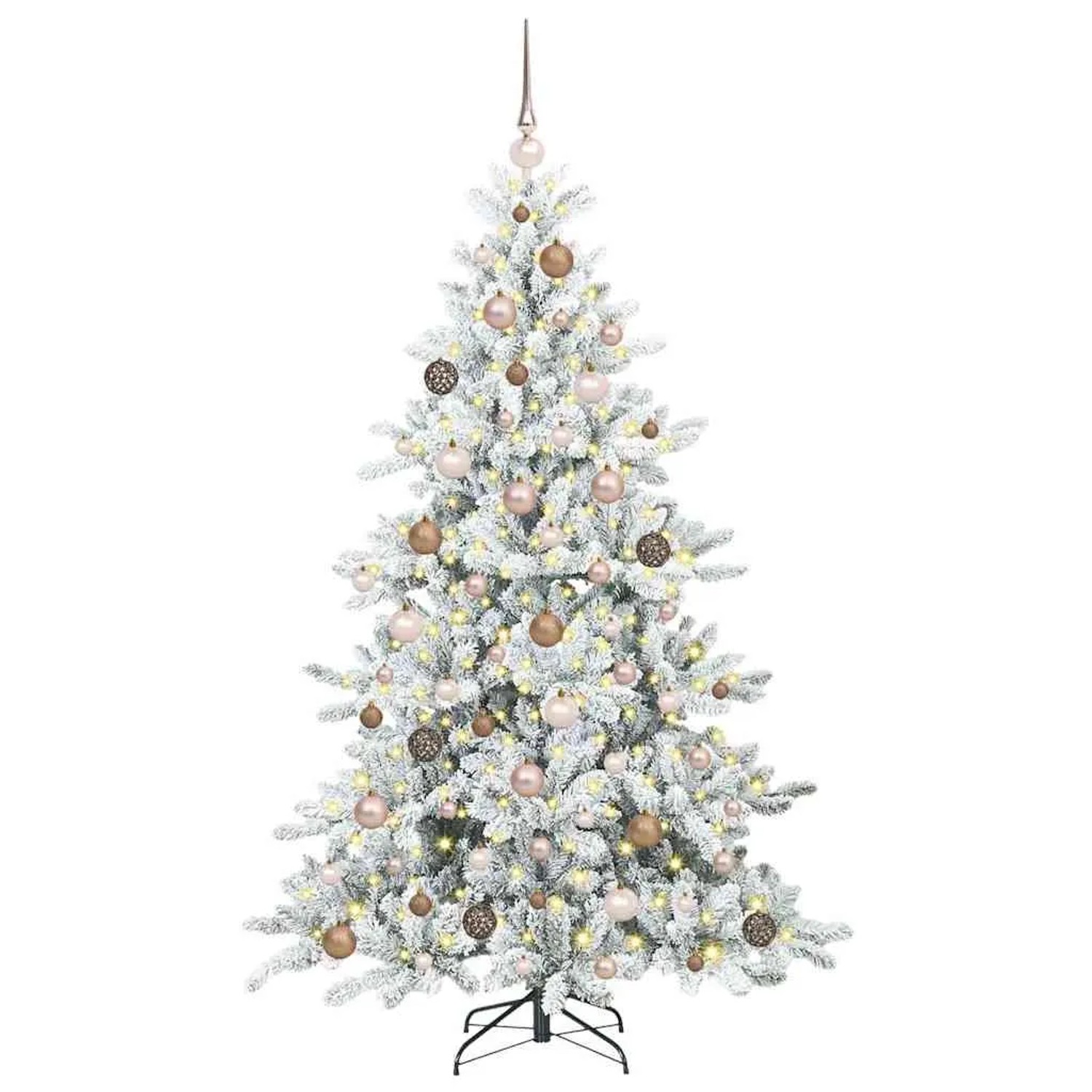 vidaXL Künstlicher Klappbarer Weihnachtsbaum mit 300 LEDs 180 cm PVC 3397716