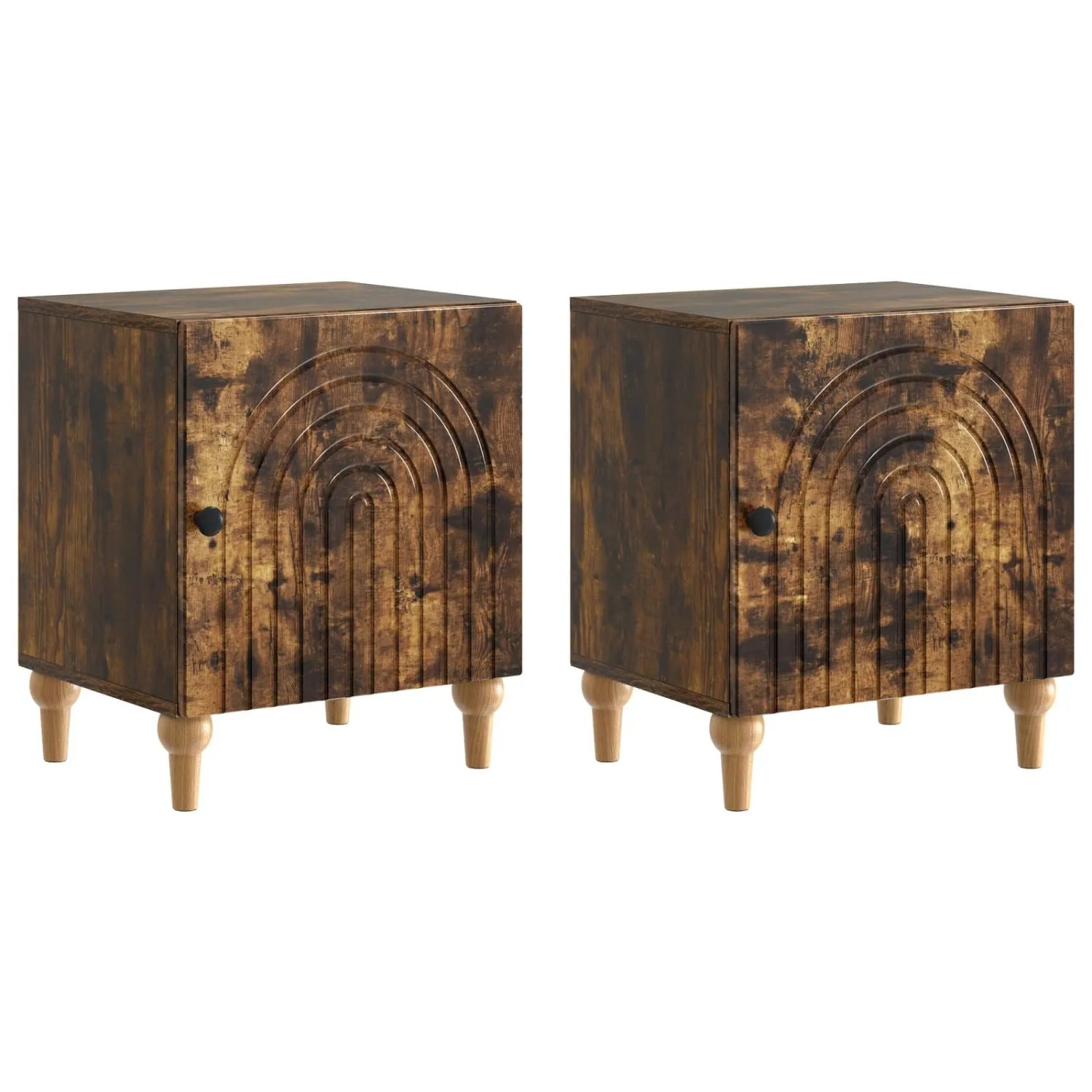 vidaXL Nachttisch 2 Stk Geräucherte Eiche 43 x 34,5 x 50 cm 894116