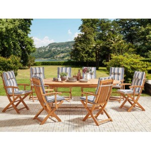 Beliani Gartentisch Set MAUI II Dunkelblau