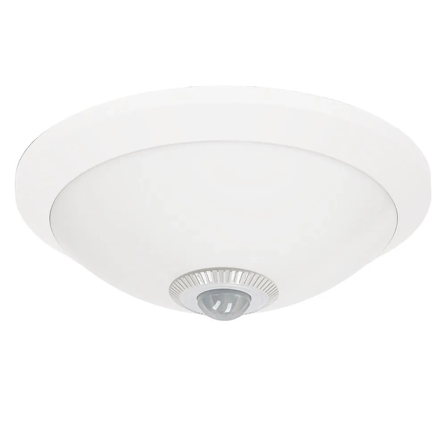 HOROZ LED Deckenleuchte mit Bewegungsmelder 300 mm Weiß 360° PIR Dämmerungssensor E27 IP20 Sensorlampe Aufputz
