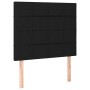 Schwarzes vidaXL Boxspringbett mit Matratze, Stoffbezug, 90x190 cm.
