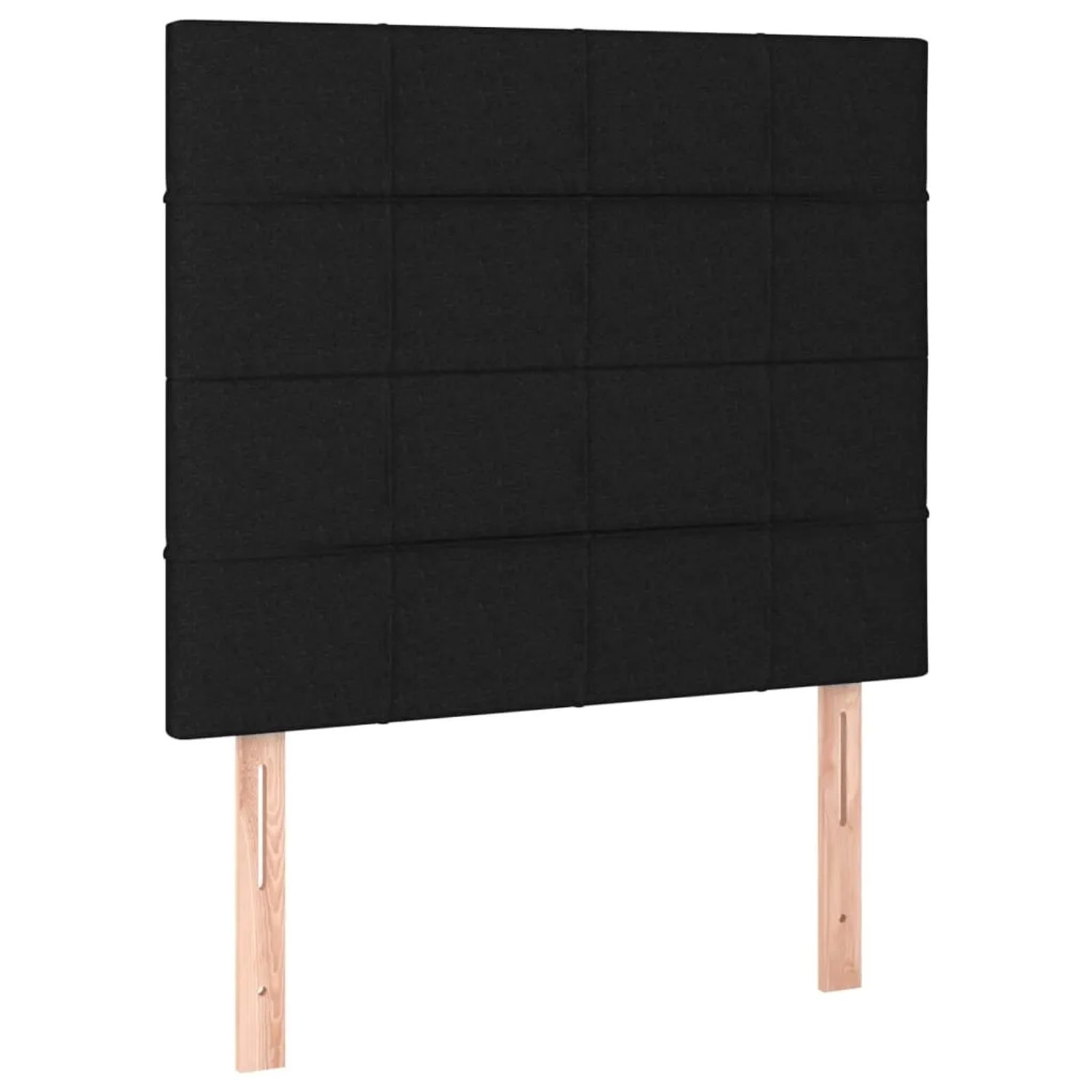 Schwarzes vidaXL Boxspringbett mit Matratze, Stoffbezug, 90x190 cm.
